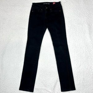 Et Boite Women's Black Denim Jeans Low Rise Skinny Stretch Size M